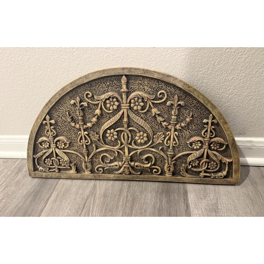 VTG semi Circle Decorative Door Topper Or Enterway Pediment Plaque